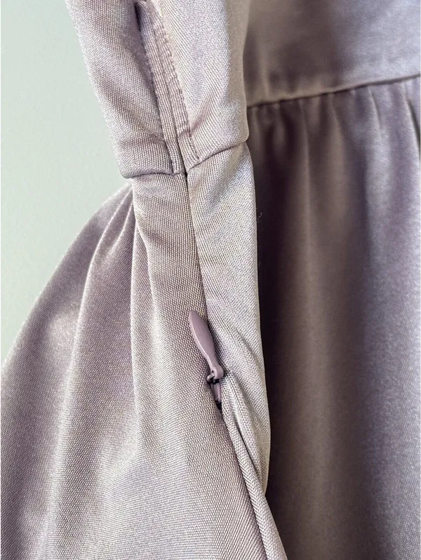 Halston Heritage Mauve Open Back Batwing Sleeve Romper Size 10 - Image 11