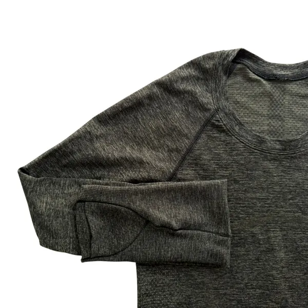 Lululemon Swiftly Tech Long Sleeve Crew 2.0 4 Heathered Army Green Black - Image 3