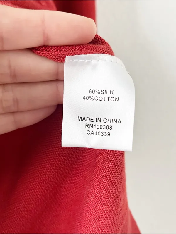 Peter Millar Goldie Red Silk Blend Collared V-Neck Sweater Pullover - Image 8