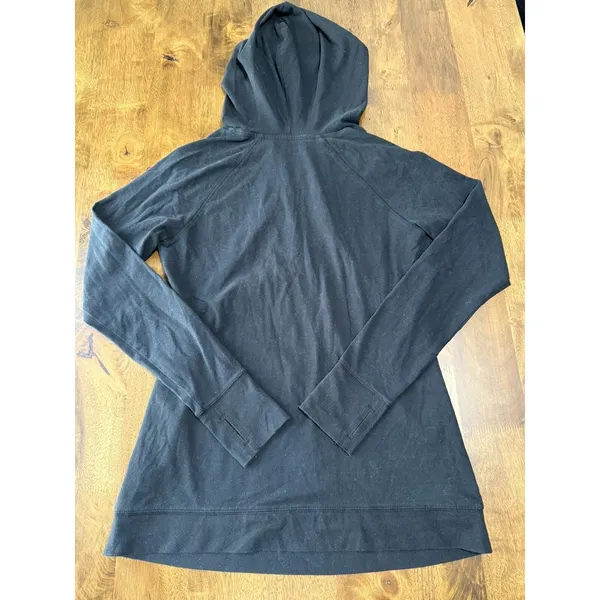 EUC Womens A:GLOW maternity 1/4 quarter zip hooded stretch pullover black size M - Image 7