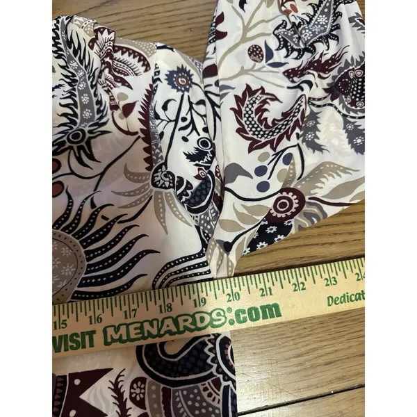 LOFT Outlet Women Size Medium Blouse Paisley Print Tie Bottom Polyester City‎ - Image 5