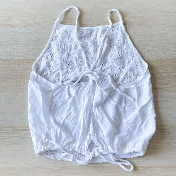 Brandy Melville White Eyelet Tank - Image 2