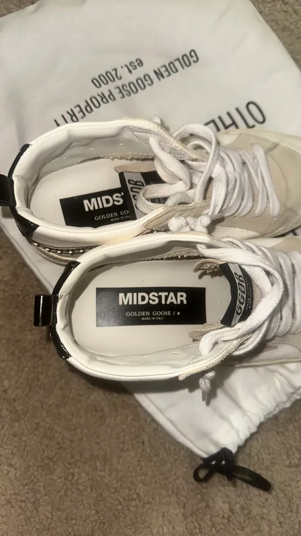 Golden Goose Mid-Star 36 Cream & White - Image 6