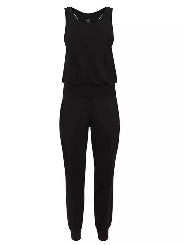 Sweaty Betty Jumpsuit Black Yoga One Piece, Size M, EUC - Image 4