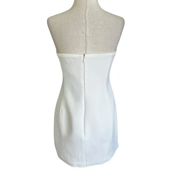Meshki White Maci Crepe Mini Dress Women Size Medium NWT | 42-63 - Image 3