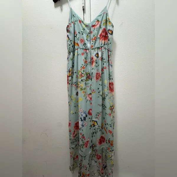 $395 Alice+Olivia Mabel Light Blue Floral Midi Dress 0 - Image 11