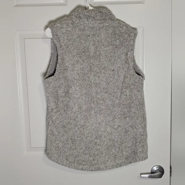Texas Longhorns Sherpa Fleece Zip Vest Gray Size Small - Image 5