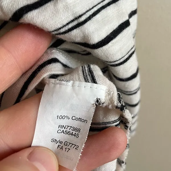 Madewell black white striped top sz small‎ - Image 7
