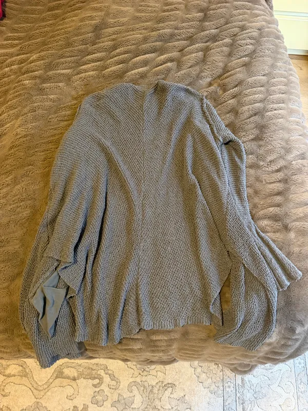 Free People Grey Knit Cardigan - Image 3