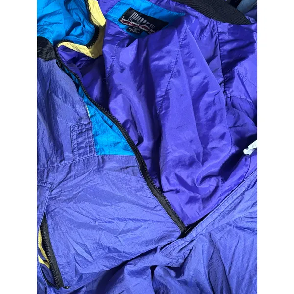 Vintage 90s Inside Edge Purple Blue One Piece Ski Suit‎ Youth XL Womens Fit Snow - Image 11