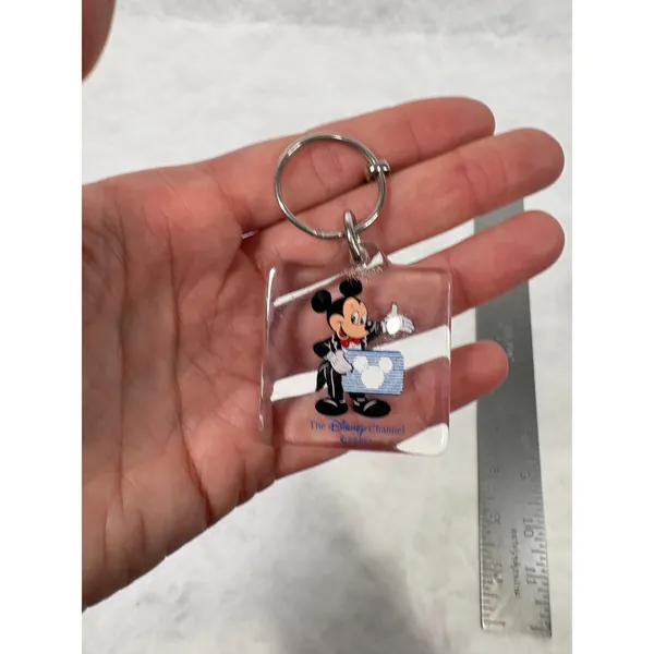 Vintage‎ Disney Channel Mickey Mouse Tuxedo Acrylic Keychain Hong Kong Retro 90s - Image 6