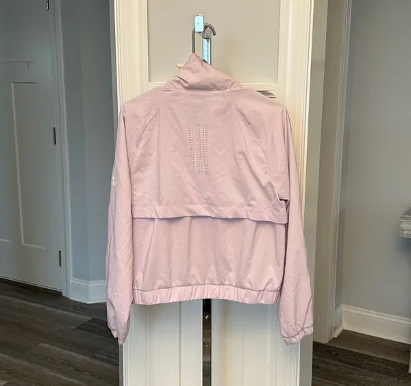 Adidas Sz M Lilac Purple Jacket Windbreaker W White Stripes & Logo - Image 3