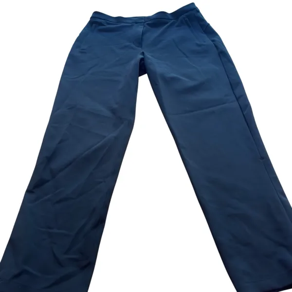 Lululemon Black Straight Leg Cropped Pants Womens 10 Travel Athleisure Chic EUC - Image 5