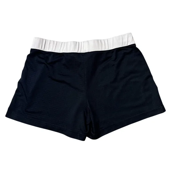 Nike Women’s Navy Athletic Running Shorts – White Stripe – Drawstring Waist - Image 2
