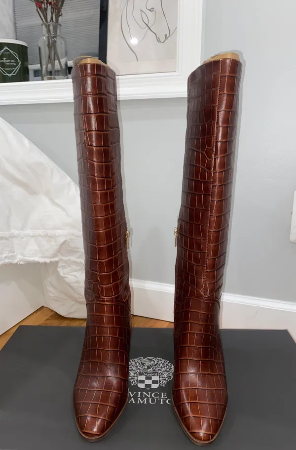 Vince Camuto Knee Leather Boots - Image 3