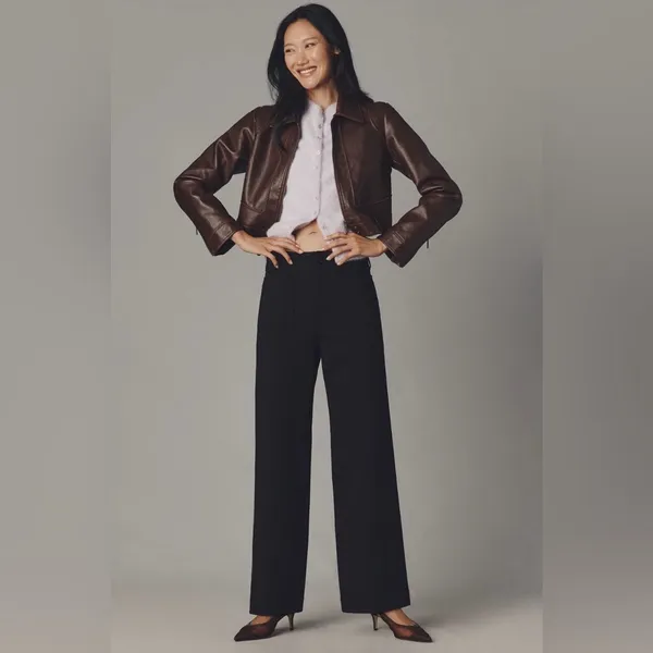 Anthropologie The Colette Full Length Pants: Ponte Edition in Black- 25 - Image 2
