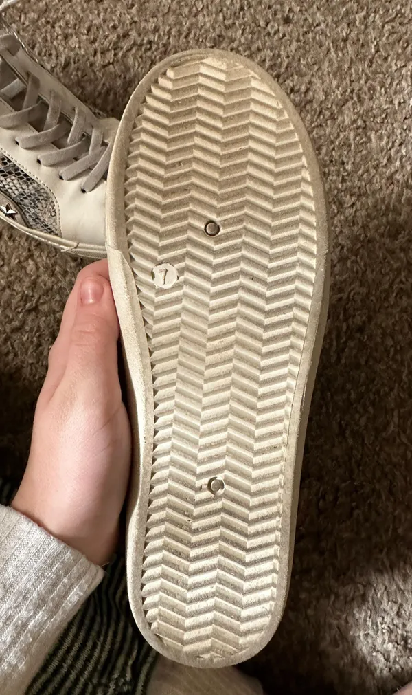 Vintage Havana Studded High Top Sneakers - Image 4