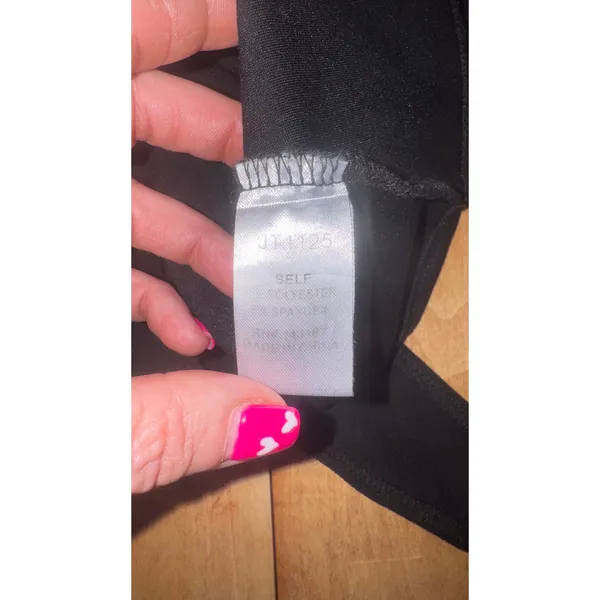 Dance & Marvel Black Scoop Neck Sleeveless Thong Bodysuit‎ M - Image 3