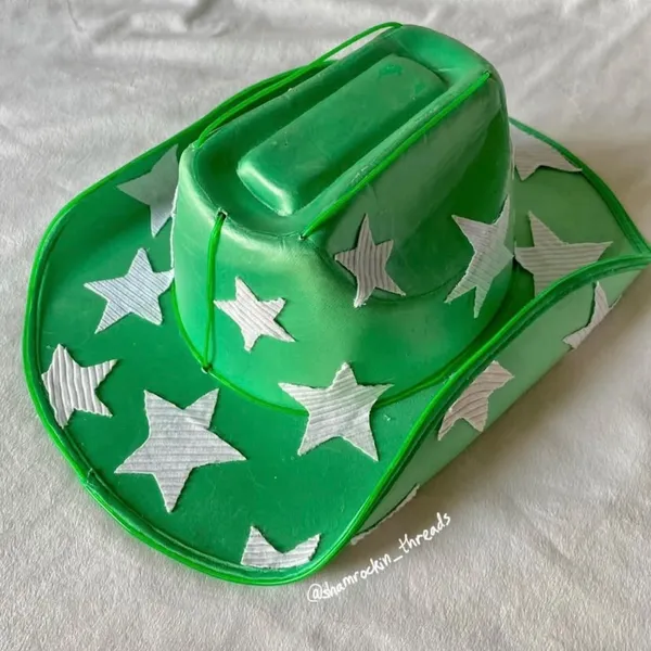 green and white starry Notre Dame cowboy hat - Image 8