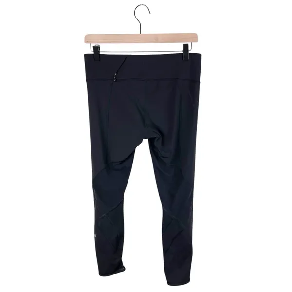 Lululemon All Meshed Up 7/8 Tight in Black Size 8 Athletic Running Leggings Mesh - Image 6