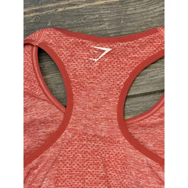 Gymshark Vital Seamless Sports Bra Red Marl Racerback‎ XSmall Gym Yoga Support - Image 6