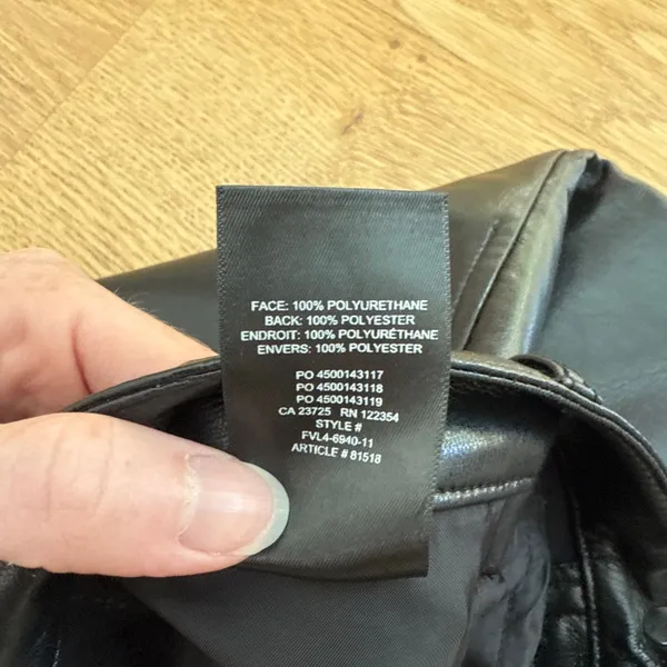 Wilfred Faux Leather Pants Vegan Size US4 Black - Image 4