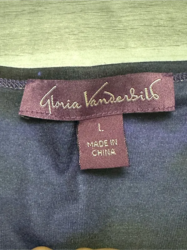 Gloria Vanderbilt Purple Ombre Halloween Pumpkin Long Sleeve Tee L - Image 4
