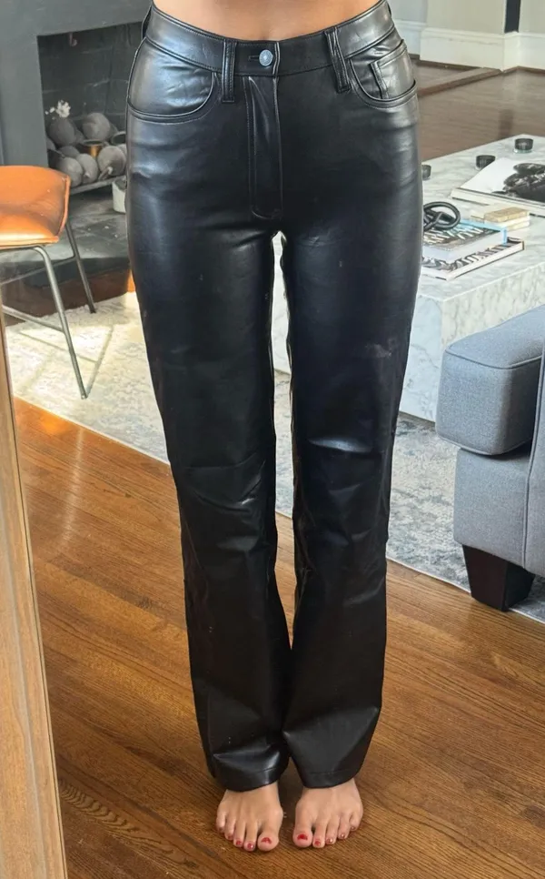 Abercrombie Leather High-Rise Pants - Image 2