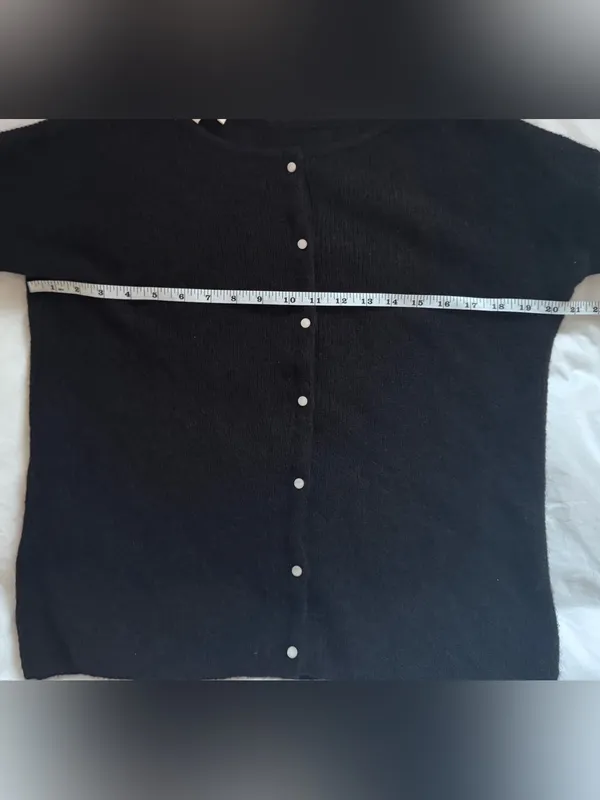 Sezane Gaspard Cardigan Black Mohair Alpaca Knit Sweater Size S - Image 13