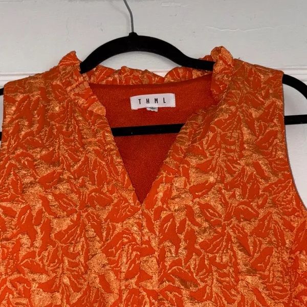 THML Orange Floral Dress M - Image 6