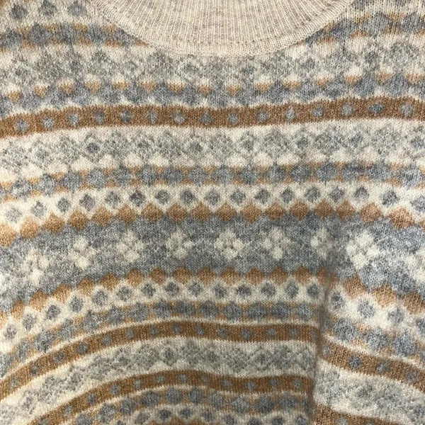 London Kaye Grey Beige Print Sweater - Image 2