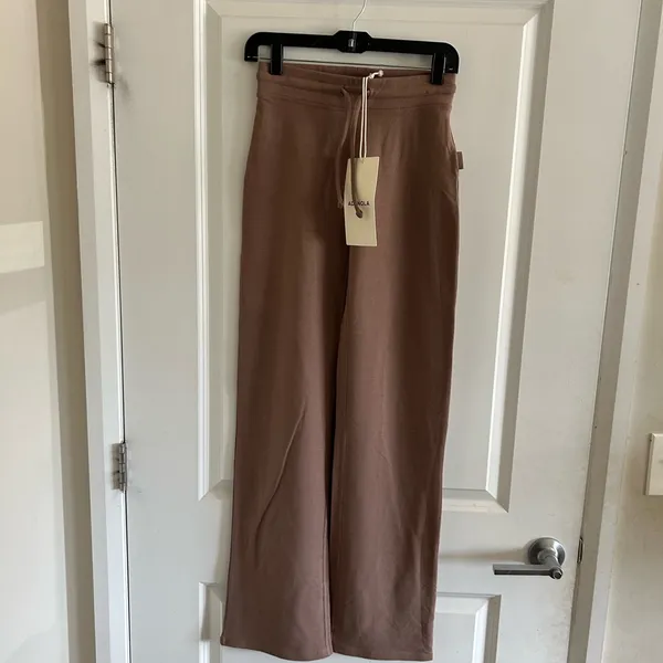 Adanola Taupe Wide-Leg Drawstring Pants - Image 4