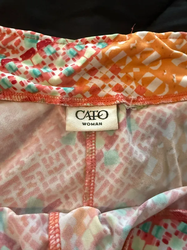 {CATO} Silky Wide Leg Printed Palazzo Pants - Pink Multicolor - Image 4