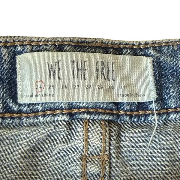We The Free Denim Zip Up Mini Skirt Raw Hem Size 24 Coastal Cowgirl Concert Boho - Image 4