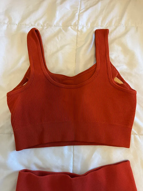 Burnt Orange Workout Set - Image 3