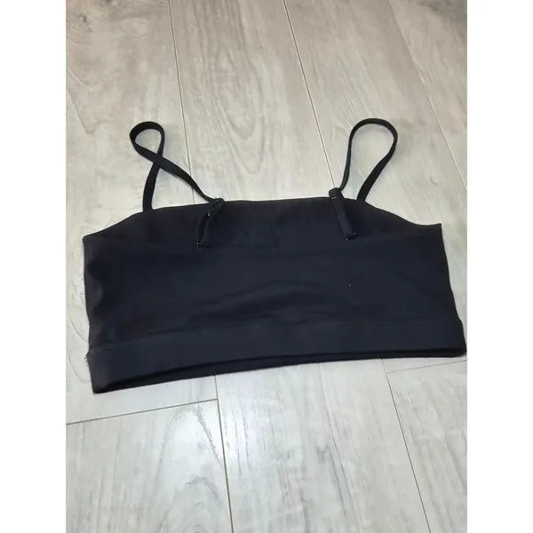Sunzel Black Women's Sports Bra Soft Tank Top with Adjustable Straps - Image 2