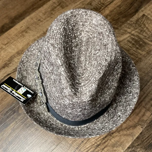 Something Special Bohemian Fedora Top Brown Embellished Band Autumn Bucket Hat - Image 9