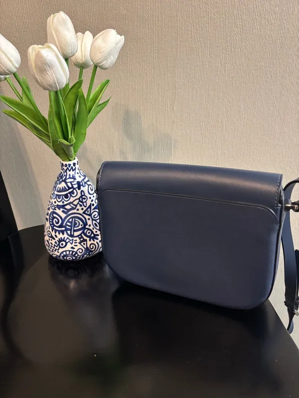 kate spade Navy and White Smooth Leather Crossbody - Image 6