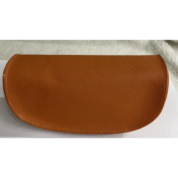 Tory Burch Orange Gold Logo Sunglasses Case Hard Sided - Image 5