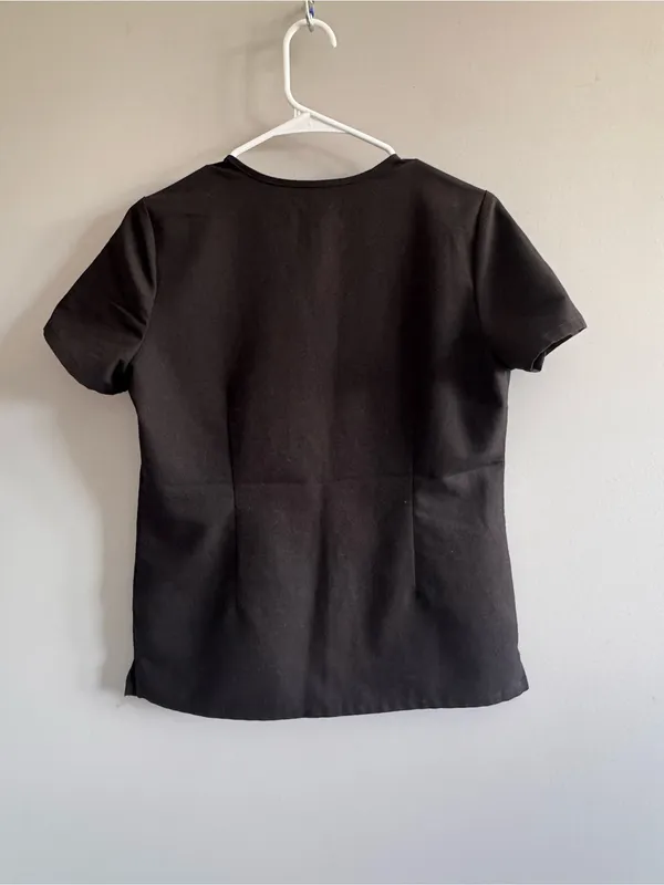 FIGS Technical Collection‎ Black Scrub Top XS Healthcare Uniform - Image 3