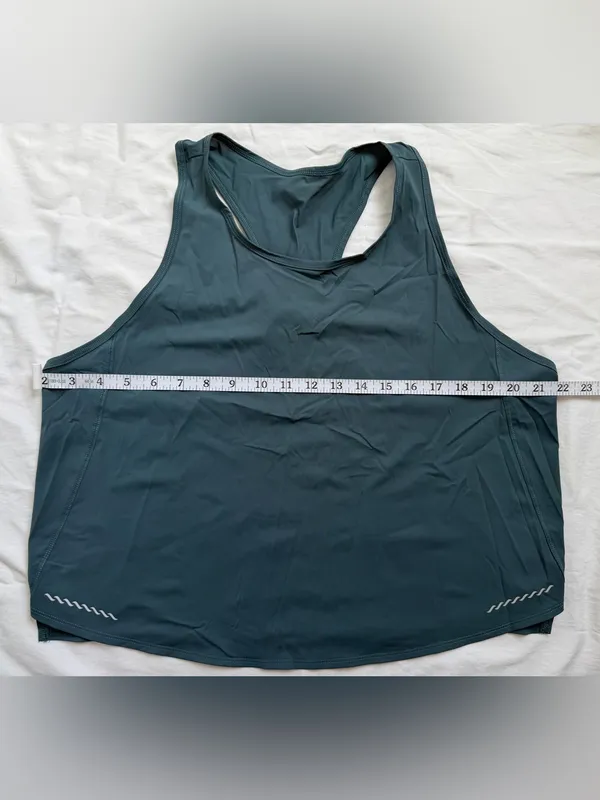 Fabletics Teal Racerback‎ Running Tank Top Reflective Activewear - Image 3