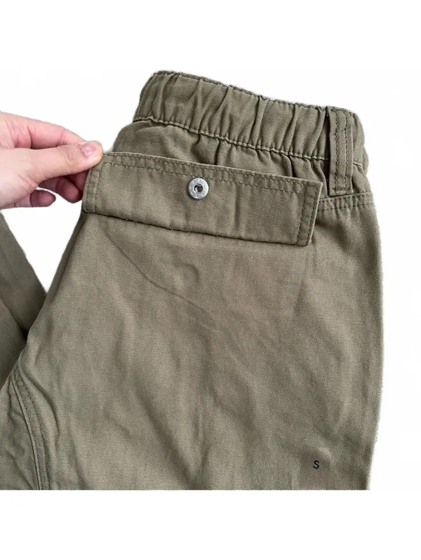 Pacsun Cotton Drawstring Waist Baggy Cargo Pants NWT Aloe Olive Green Small - Image 7