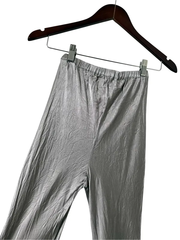 DISSH Simone Satin Silver Straight Pull On Pants Trousers - Image 5