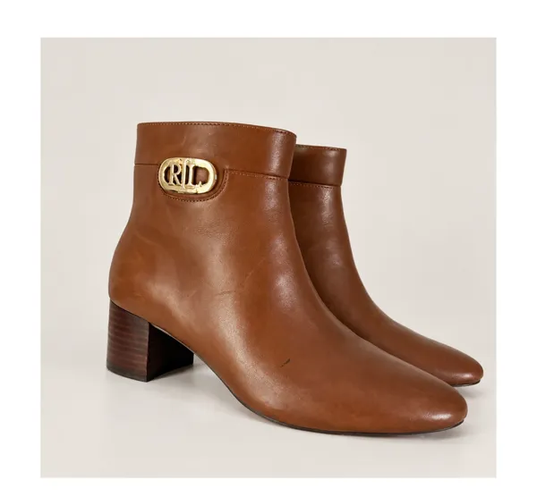 Ralph Lauren Lauren tan leather ankle boots - Image 8