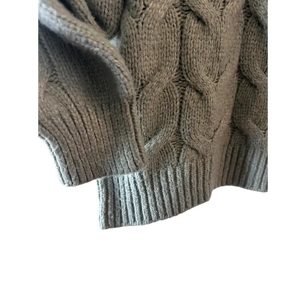 Lauren Conrad Green Long Sleeve Cable Knit Sweater Women Sz S - Image 5