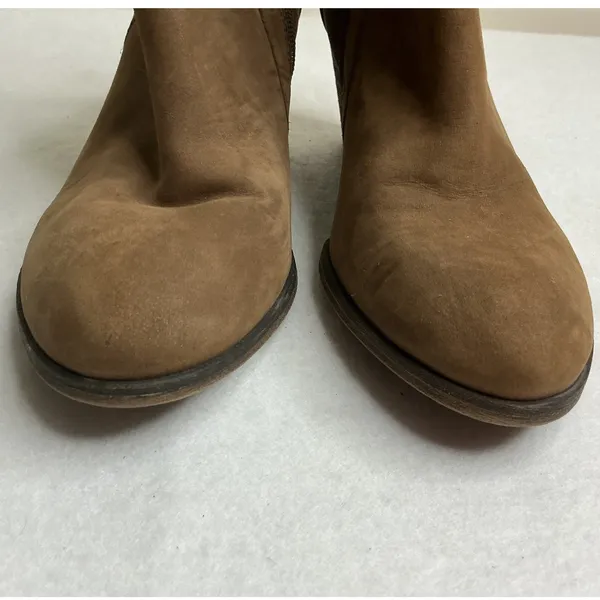 Franco‎ Sarto Dotty Brown Ankle Boots Leather Wrap Buckle Block Heel 9.5M - Image 7
