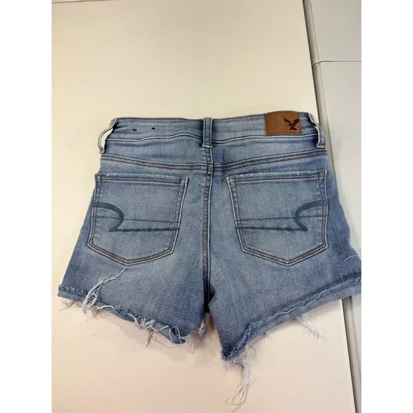 American‎ Eagle Outfitters Denim Shorts Womens Size 0 Light Wash Frayed - Image 10