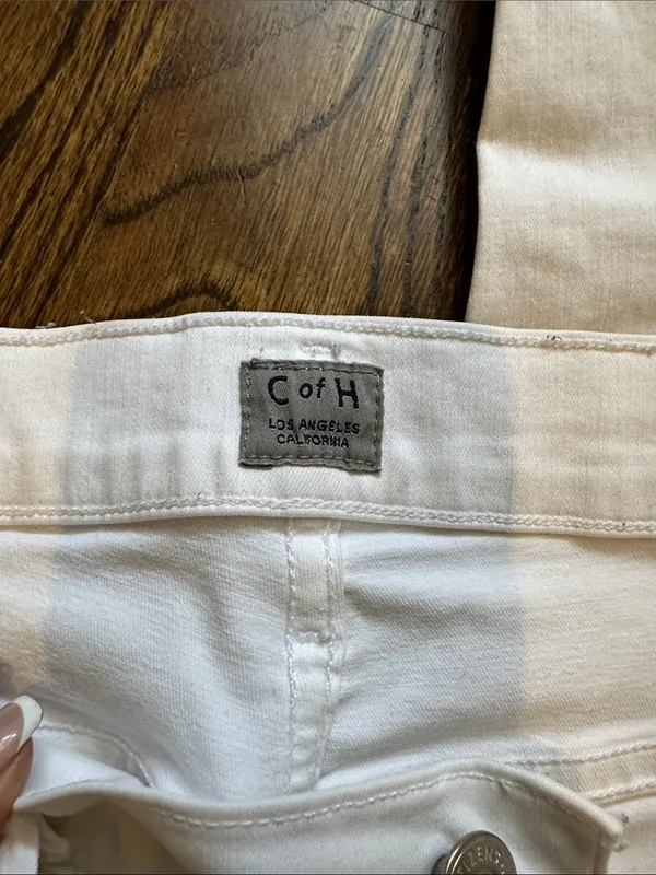 Citizens of Humanity Rocket Crop High-Rise White Skinny Jeans **PEN INK STAIN** - Image 8