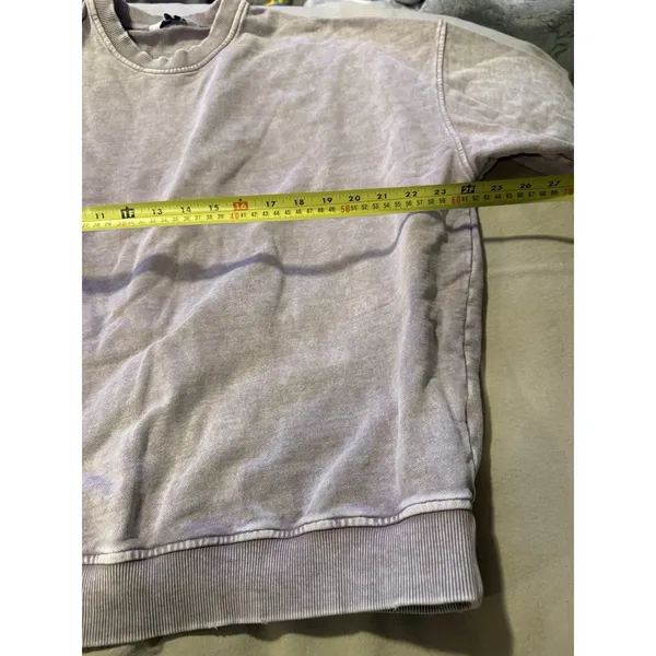 Free People x Falling Forward Washed Purple Slouchy Destroyed Sweatshirt L - Image 10
