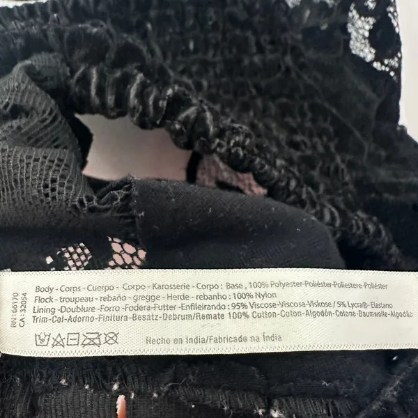 Free People‎ FP One Adella Lace Bralette S Velvet Fairy Whimsigoth Festival Boho - Image 5